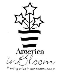 AMERICA IN BLOOM PLANTING PRIDE IN OUR COMMUNITIES! trademark