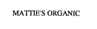 MATTIE'S ORGANIC trademark