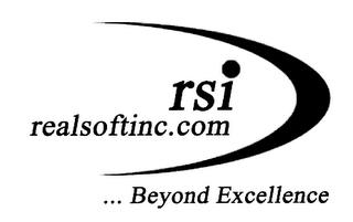 RSI, REALSOFTINC.COM, ... BEYOND EXCELLANCE trademark