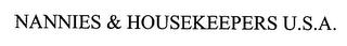 NANNIES & HOUSEKEEPERS U.S.A. trademark