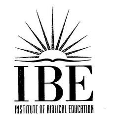 IBE INSTITUTE OF BIBLICAL EDUCATION trademark