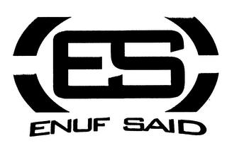 ES ENUF SAID trademark