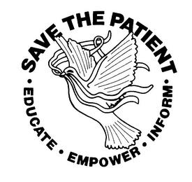 SAVE THE PATIENT EDUCATE EMPOWER INFORM trademark