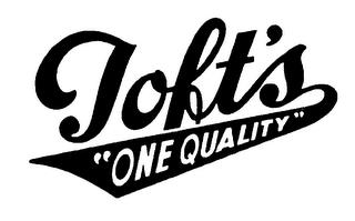 TOFT'S "ONE QUALITY" trademark