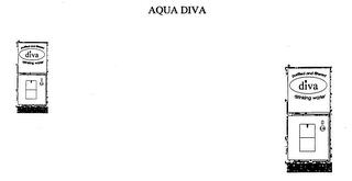 AQUA DIVA PURIFIED AND FILTERED DRINKING WATER $.30 trademark