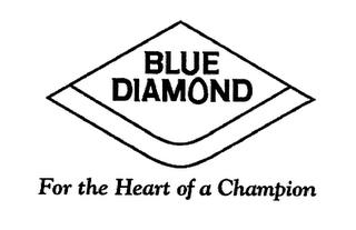 BLUE DIAMOND FOR THE HEART OF A CHAMPION trademark