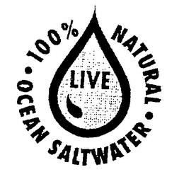 LIVE 100% NATURAL SALTWATER OCEAN trademark