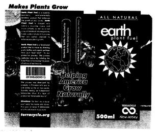 ALL NATURAL EARTH PLANT FOOD trademark