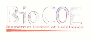 BIOCOE BIOMETRICS CENTER OF EXCELLENCE trademark