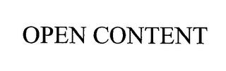 OPEN CONTENT trademark