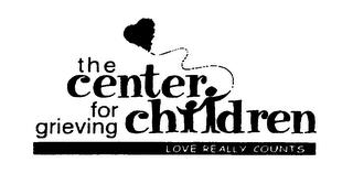 THE CENTER FOR GRIEVING CHILDREN LOVE REALLY COUNTS trademark