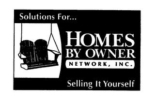 SOLUTIONS FOR... HOMES BY OWNER NETWORK, INC. SELLING IT YOURSELF trademark