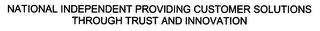 NATIONAL INDEPENDENT PROVIDING CUSTOMER SOLUTIONS THROUGH TRUST AND INNOVATION trademark