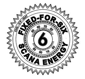 FIXED-FOR-SIX 6 SCANA ENERGY COOL OFF HEAT 50 60 70 80 trademark