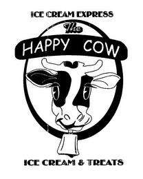 THE HAPPY COW ICE CREAM EXPRESS ICE CREAM & TREATS trademark