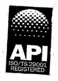 API ISO/TS 29001 REGISTERED trademark