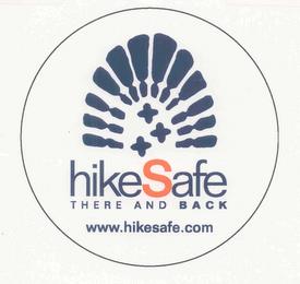 HIKESAFE THERE AND BACK WWW.HIKESAFE.COM trademark