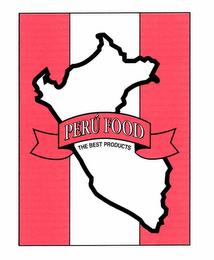 PERÚ FOOD THE BEST PRODUCTS trademark