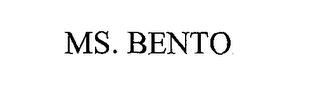 MS. BENTO trademark