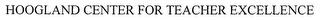 HOOGLAND CENTER FOR TEACHER EXCELLENCE trademark