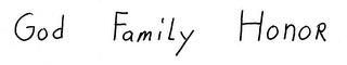 GOD FAMILY HONOR trademark