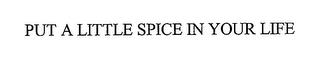 PUT A LITTLE SPICE IN YOUR LIFE trademark