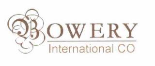 BOWERY INTERNATIONAL CO trademark