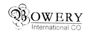 BOWERY INTERNATIONAL CO trademark