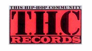 T.H.C RECORDS THIS HIP-HOP COMMUNITY trademark