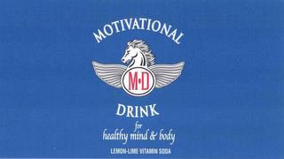 MOTIVATIONAL DRINK M·D FOR HEALTHY MIND & BODY LEMON-LIME VITAMIN SODA trademark