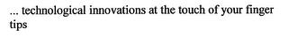 ...TECHNOLOGICAL INNOVATIONS AT THE TOUCH OF YOUR FINGER TIPS trademark