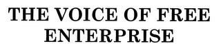 THE VOICE OF FREE ENTERPRISE trademark