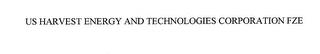 US HARVEST ENERGY AND TECHNOLOGIES CORPORATION FZE trademark