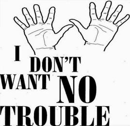 I DON'T WANT NO TROUBLE trademark