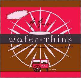 A. ANISI WAFER · THINS THE ORIGINAL HONEY FILLED WAFERS BY ANISI A. ANISI EST. 1925 trademark