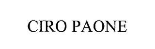 CIRO PAONE trademark