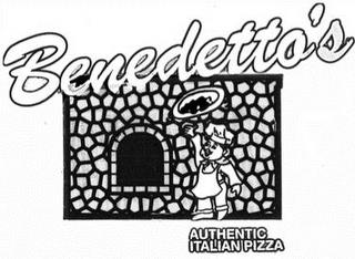 BENEDETTO'S AUTHENTIC ITALIAN PIZZA trademark