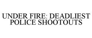 UNDER FIRE: DEADLIEST POLICE SHOOTOUTS trademark