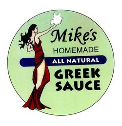 MIKE'S HOMEMADE ALL NATURAL GREEK SAUCE trademark