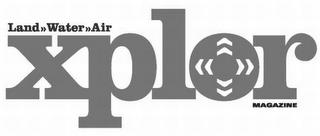 XPLOR MAGAZINE LAND WATER AIR trademark