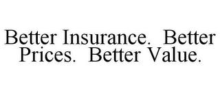 BETTER INSURANCE. BETTER PRICES. BETTERVALUE. trademark