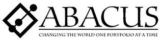 ABACUS CHANGING THE WORLD ONE PORTFOLIO AT A TIME trademark