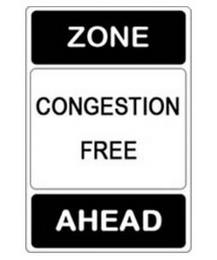 CONGESTION FREE ZONE AHEAD trademark