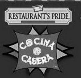 FROSTY ACRES RESTAURANT'S PRIDE COCINA CASERA trademark