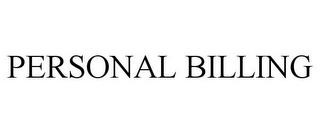 PERSONAL BILLING trademark