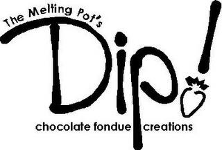 THE MELTING POT'S DIP! CHOCOLATE FONDUE CREATIONS trademark