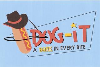 DOG-IT A BARK IN EVERY BITE trademark