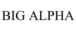 BIG ALPHA trademark