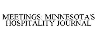 MEETINGS: MINNESOTA'S HOSPITALITY JOURNAL trademark