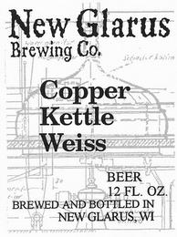 NEW GLARUS BREWING CO. COPPER KETTLE WEISS BEER 12 FL. OZ. BREWED AND BOTTLED IN NEW GLARUS, WI trademark